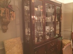 How do you "stage" a china cabinet?