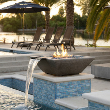 Custom Pool, Spa and Patio Area