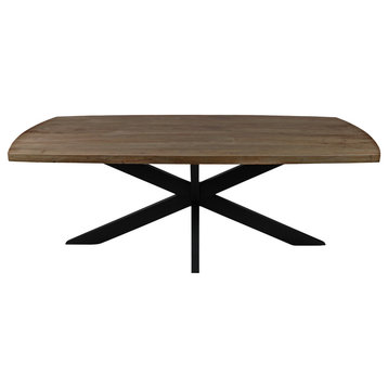 Redondo Dining Table With Mango Wood Top and Iron Legs