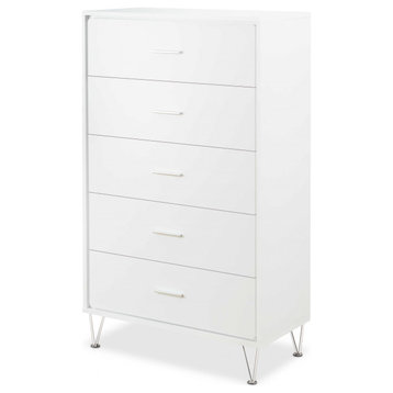 HomeRoots 32" X 16" X 52" White Particle Board Chest