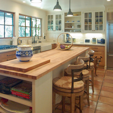 Warm Wood and White: An Individual KitchenThe owners of a charming home in the h