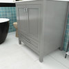 Plywood Freestanding Bath Vanity Set, Drawer and Ceramic Sink, Grey, 30 Inch
