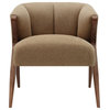 New Pacific Direct Florence 20.5" Fabric Accent Chair in Havana Cream/Brown
