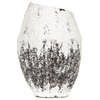 Large Vase, White/Gray