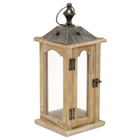 Genova Wood and Metal Lantern