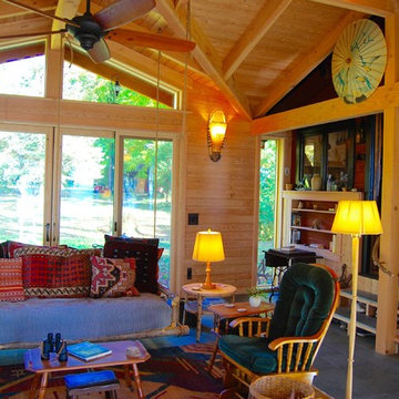 Lake Champlain Cabin Addition / Living Room
