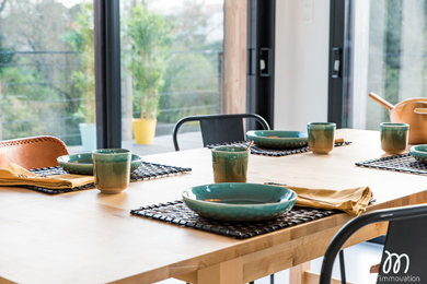 Idée de décoration pour une salle à manger design.