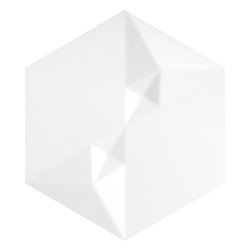 Origami 2 Bianco Matte (4 Piece Pattern) - 107 - Tile