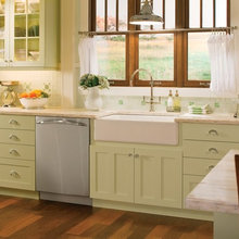 Light green cabinets