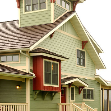 Custom Home with Lookout Tower & Detached Garage/Studio