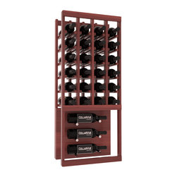 Wine Racks America - CellarVue Redwood Showcase Wine Rack, Unstained, Cherry Stain - Wine Racks