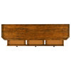 Country Walnut Three Drawer Large Console Table