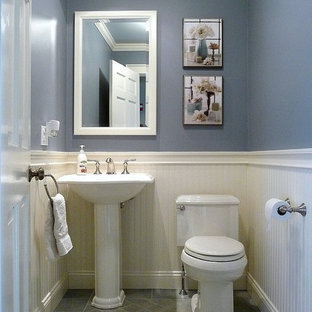 75 Beautiful Powder Room With A Pedestal Sink Pictures
