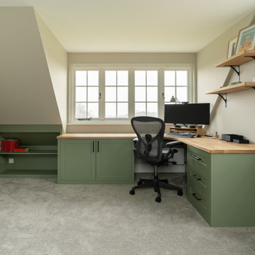 BESPOKE MODERN PAINTED HOME OFFICE IN REIGATE, SURREY