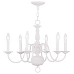 Livex Lighting - Williamsburgh Chandelier, Imperial Bronze and White - Simple, yet refined, the traditional, colonial chandelier is a perennial favorite. Part of the Williamsburgh series, this handsome chandelier is a timeless beauty.