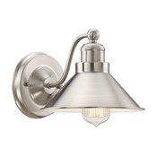 Kira Home Welton 8.5" Modern Industrial Wall Sconce, Brushed Nickel