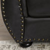 Ballina Leather Armchair, Dark Gray