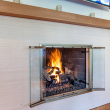 Living room fireplace