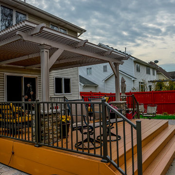 Attached Louvered Roof On a Raised Patio