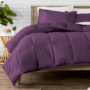 Bare Home Down Alternative Comforter Set, Plum, Twin/Twin Xl