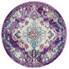 Safavieh Madison Collection MAD484V Rug, Lavender/Light Blue, 3' X 3' Round