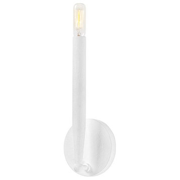 Levi 1-Light Wall Sconce, Gesso White