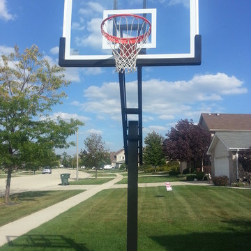 Jonathan F's Pro Dunk Gold Basketball System on a 40x30 in New Lenox, IL