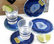 Brazilian Agate Coasters, Set of 4, Blue