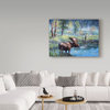 Jeff Tift 'Moose Painting' Canvas Art, 24"x18"