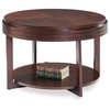 Leick Favorite Finds Round Wood Coffee Table in Chocolate Cherry