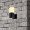 9" Modern 5-Watt ETL Certified Integrated LED Outdoor Wall Sconce, Matte Black