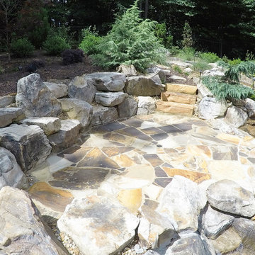 Natural freeform pool with Cave and Beach entry