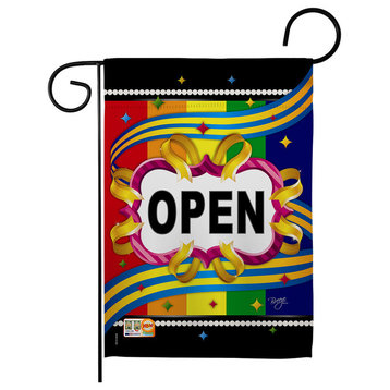 Open Special Occasion Decorative Vertical Double Sided Garden Flag
