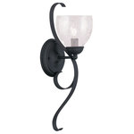 Livex Lighting - Brookside Wall Sconce, Black - Melding the casual elements of wrought iron with a sweeping Art Deco influence, the transitional Brookside collection is at home in the city or the country. The soft, rounded lines are contrasted nicely by the rich black finish. This design delivers an �uptown� look with laid-back practicality