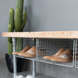 INEKO HOME BESPOKE WIRE SHOE RACK BENCH - Accent & Storage Benches