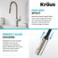 Oletto Pull-Down 1-Handle 1-Hole Kitchen Faucet, 2-Function, Chrome