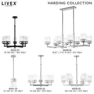 Livex Lighting Harding Polished Chrome Light Chandelier