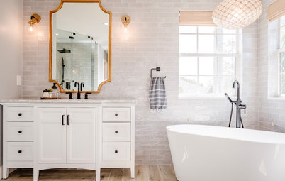 Florida Master Bath Gets a Coastal Look With a Touch of Glam
