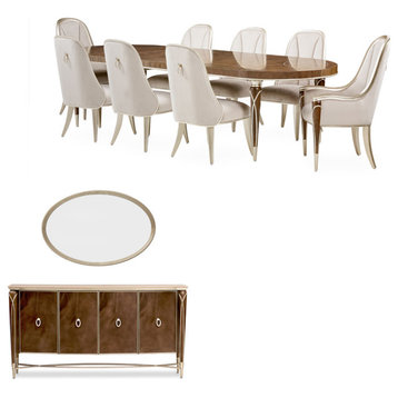 AICO Furniture Villa Cherie 11 Piece Dining Room Set
