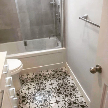 Bathroom remodel with vintage tiles