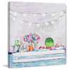 Twinkle Twinkle Backyard Party Print on Wrapped Canvas, 18"x18"