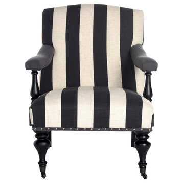 Safavieh Devona Arm Chair, Black / White