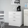 Universal Floor Storage Cabinet with Drawers - White