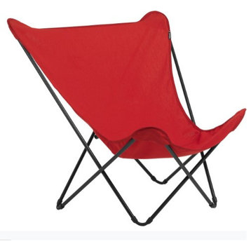 Modern Indoor Outdoor Red Xl Folding Lounge Chair