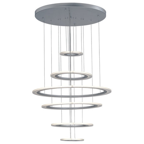 ET2 Saturn II LED Saturn II 6-Light LED Pendant E22664-11MS - Matte Silver