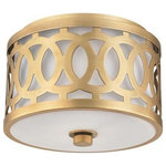 Hudson Valley Lighting - Hudson Valley Lighting 4310-AGB Genesee - One Light Small Flush Mount - Adorn your space with the finely crafted details oGenesee One Light Sm Aged Brass White Opa *UL Approved: YES Energy Star Qualified: n/a ADA Certified: n/a  *Number of Lights: Lamp: 1-*Wattage:60w E26 Medium Base bulb(s) *Bulb Included:No *Bulb Type:E26 Medium Base *Finish Type:Aged Brass