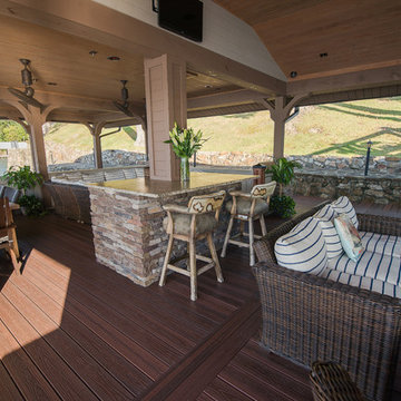 Waterfront Boathouse -- Envision Distinction Shaded Auburn composite decking