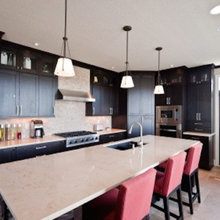 Kitchen counters and cabinets