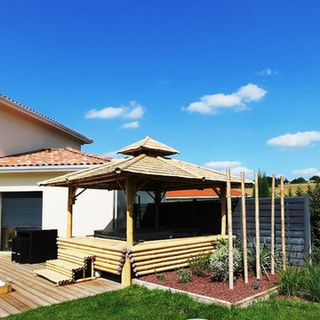 Paillotte pour le spa