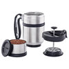 Double Shot French Press, Brushed Steel, 16 Oz